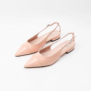 [신난다슈] 여성 슬링백 힐 2cm 스틸레토 플랫 구두 펌프스 단화 낮은굽 ST241806 핑크