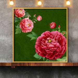 목단그림액자 풍수그림 돈들어오는 꽃그림 50goldAL1