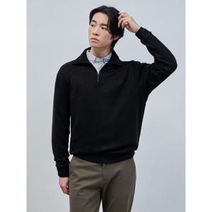 [빈폴멘] 컴포트 울라이크 윙칼라넥 하프집업 티셔츠  블랙 (BC4X41C235)