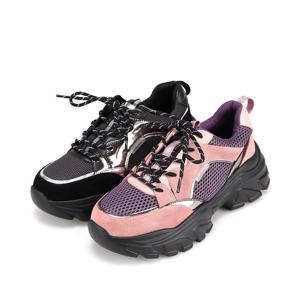 [바바라(슈즈)]소가죽 스포티 배색 여성 스니커즈 2COLOR_BBH607