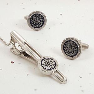(카라빈카)문양넥타이핀 커프스set도깨비