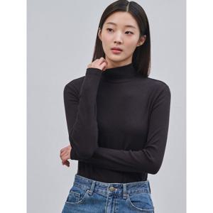 [빈폴레이디스] 골지 터틀넥 티셔츠  블랙 (BF4X41E025)