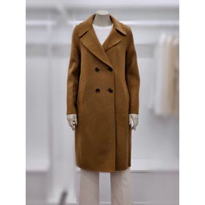 [프렐린]ROH244041 카라넥 더블 버튼 핸드메이드 롱 코트