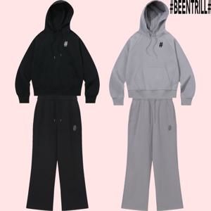 [빈트릴]우먼즈 에센셜 해시태그 로고 기모 후드 스웻 팬츠 셋업 BA244HM501 BA244TP501