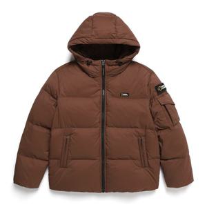 내셔널지오그래픽 N244UDW820 골든몰 숏기장 구스 후디 다운 점퍼 BRICK