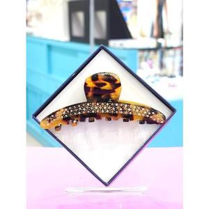 로뎀 세이브존05 프랑스 스와로브스키 슬림 중 집게핀(진브라운호피)1 RD24030036