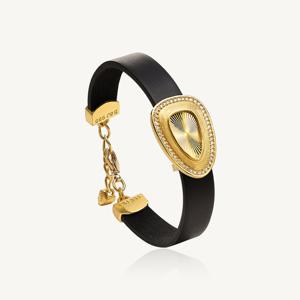 수앤진골드 스네이크 쉐입 가죽 팔찌 24K 순금 15g
