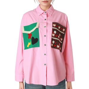 [르니앤맥코이(여성)]유니크 니트포켓 롱 셔츠 MM04BL412HJY