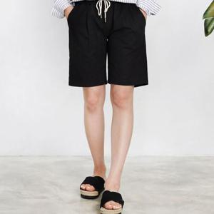 JJM-NS447 여자린넨5부밴딩반바지