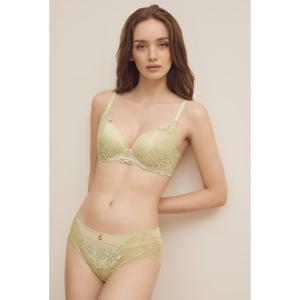 [비비안(언더웨어)][세트] 가슴볼륨을 살려주는 케미컬자수 꾸띄르 브라 햄팬티세트 BR974ABP974AP