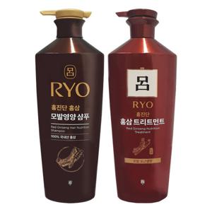 [려]려 홍진단 홍삼 모발영양 샴푸 820ml + 트리트먼트 820ml