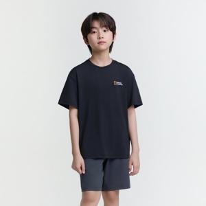 [내셔널지오그래픽키즈]K252UPB902 냉감 5부 상하 SET C.BLACK