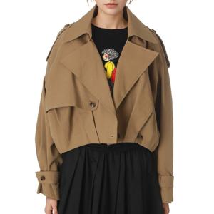 [르니앤맥코이(여성)]세피아베이지 클래식크롭 자켓 MM04JK706HJZ