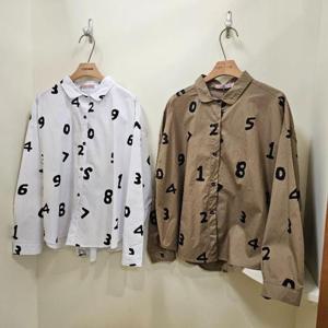 스테파니 HC07 숫자프린팅  셔츠 A25SH5104