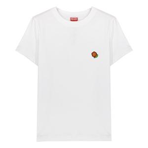 겐조 여성 팝 자수 반팔 티셔츠 화이트