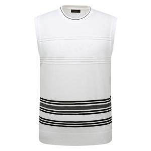 [링스] [25SS] 남성 트리코트 소재 MIX 라운드넥 베스트 L11E1SV321_WH