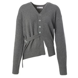 [페이지플린]브이넥 언발란스 트임 긴팔 가디건 (F5ACA401)