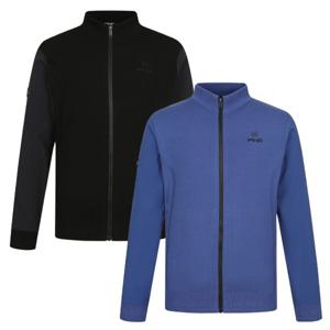 [핑골프]양말증정남성 우븐 소매 집업 니트 가디건 (111E1SD101)