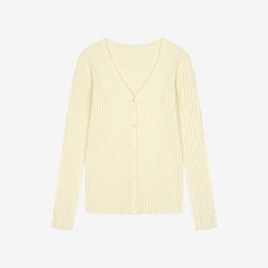 [씨]골지 브이넥 니트 가디건 - SKCCC0962