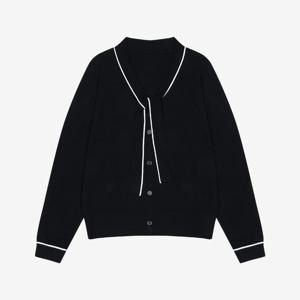 [씨]배색라인 타이넥 풀오버 - SKUCC0901