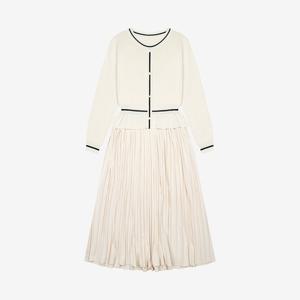 [씨]라인 배색 롱 원피스 - SKOCC0961