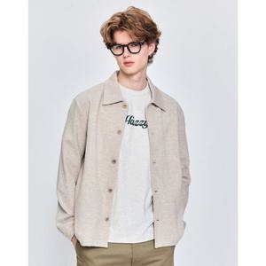 헤지스 남성 25SS 베이지 PK조직 카라 가디건 HZTS5A101I1