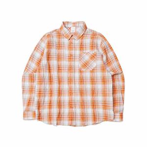 아이더긴팔티 JQS DMP24451O4 HIKE PACK (하이크 팩) 남성 긴팔 체크 셔츠 (Orange)
