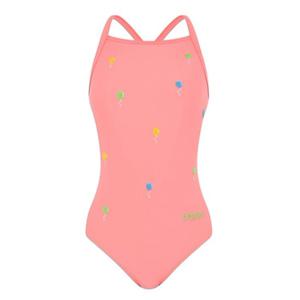 [아레나]여성 A5SL1CO02COR 플러피프렌즈2 선수 원피스 싱글크로스 스트랩백실내 수영복