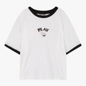 [신디키즈]립브 배색 반팔티  CIRA24303