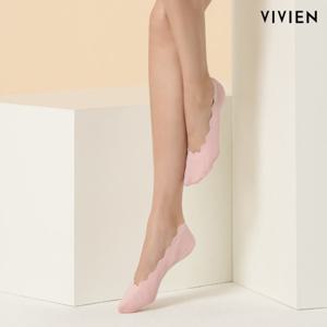 [비비안(스타킹)][덧신] 물결 컷팅 덧신 PS3407