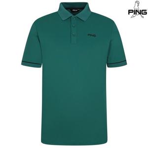 [핑골프][양말증정]남성 요꼬 카라 반팔 티셔츠 111E2TO002_GN