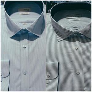 [듀퐁셔츠]SE5SM22LS758SBU_긴팔 핀 스트라이프 슬림셔츠 2종택1