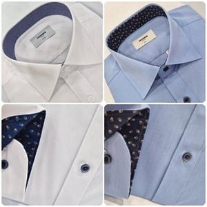 [레노마셔츠]슬림핏 / 필라필 스판/카라.소매 안 배색 /긴소매