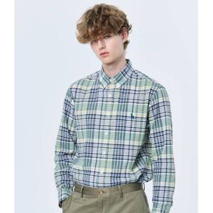 [헤지스남성] 그린 마드라스 체크 강연 셔츠(HZSH5B332E2)
