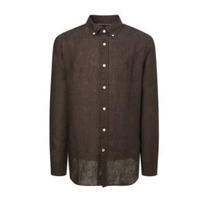 [헤지스남성] 브라운 린넨 셔츠(HZSH5B301W2)