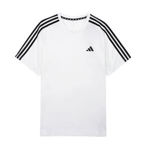 아디다스 3S 에센셜 베이스 반팔티 화이트 IB8151