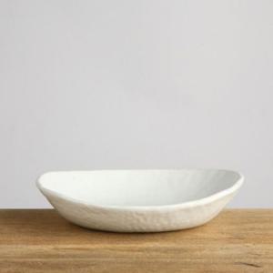 이천도자기 떡살백자 주물럭타원볼 1호 21cm 그릇