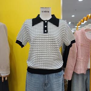 르피타 DP01 카라 니트티셔츠 L252BSW454