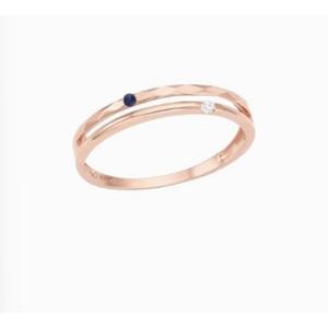 [로이드] 주문제작 [우정반지 추천] 9월 더블라인 탄생석 골드 반지 LRT1952JT