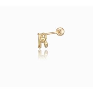 [로이드] 주문제작 러브포엠 이니셜 R 14k 피어싱 LPFL301RG