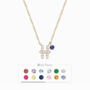 [로이드] 주문제작 이니셜 골드 탄생석 목걸이 LNT15008T