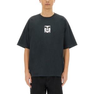 오베이 아이콘 페이스 블랙 크루넥 티셔츠 167924152 PIGMENTTR