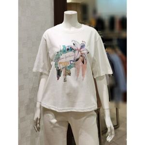 [벨라디터치][벨라디터치] V3F2TS23 프린트 반팔 티셔츠 (P00357