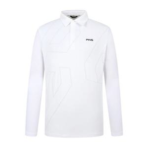 [핑골프](사은품증정) 남성 로고 프린트 카라 긴팔 티셔츠 (111E2TO301_WH)