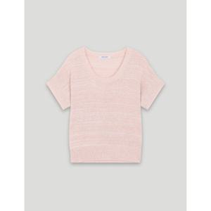 [코데즈컴바인] 린넨혼방 투톤 U넥니트 (CKB-PU007W4)