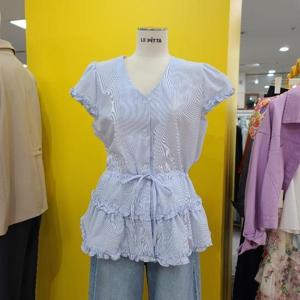 르피타 DP01 브이넥 여름블라우스 L252UBL560