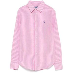 폴로 랄프로렌 블라우스 211970691001 PINK WHITE DOM