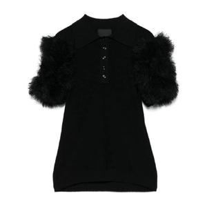 지방시 폼폼 디테일 폴로 탑 BW90TP4ZPA