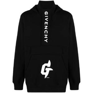 지방시 로고 프린트 후드 스웨트셔츠 BM01203YBK