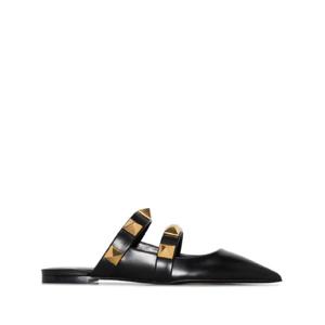 발렌 발렌티노 가라바니 로만 스터드 플랫 뮬 WS0BK8KET